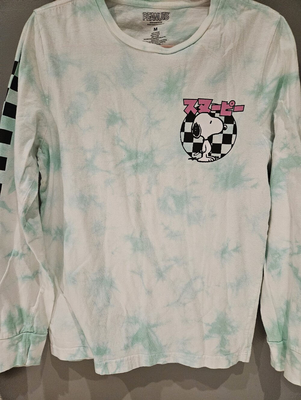 PEANUTS TYE DYE LIONG SLEEVE TEE